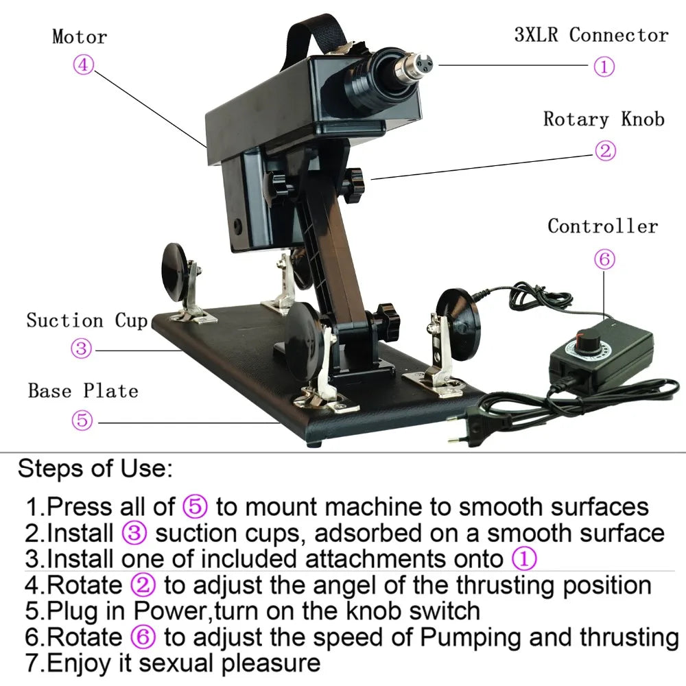 Automatic Powerful Sex Love Machines Thrusting Dildo Masturbating Pumping Vibrator Female Suction Cup Masturbation Sex Machine