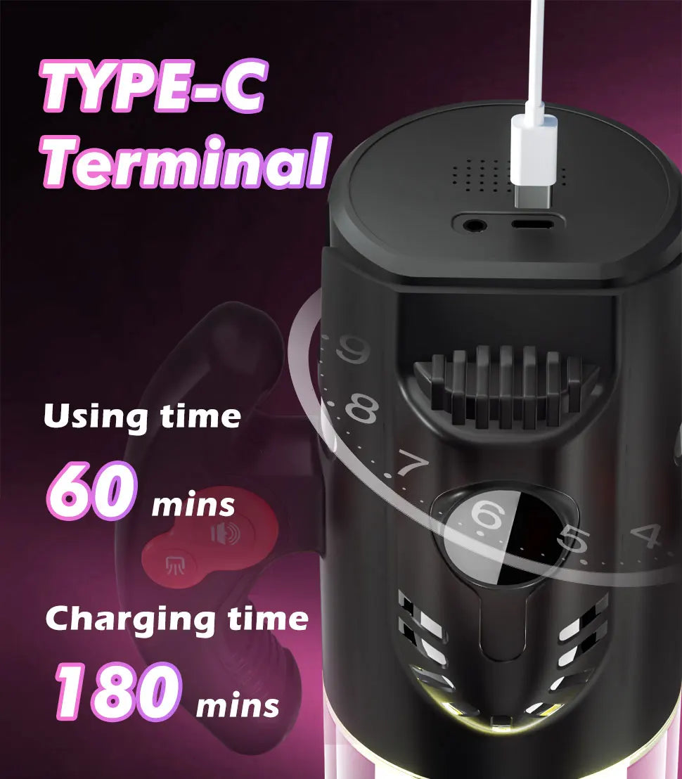 Automatic Man Masturbator With Handle Blowjob Masturbation Vagina Pocket Pussy Penis Oral Sex Machine Toys For Man Adults 18