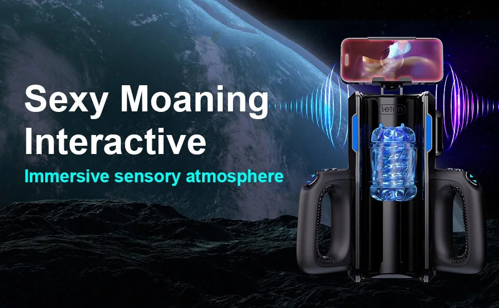 Leten THRUSTING-PRO High Telescopic Male Masturbator Cup Automatic Vagina Phone Holder Machine Sex Toys For Men Adults 18