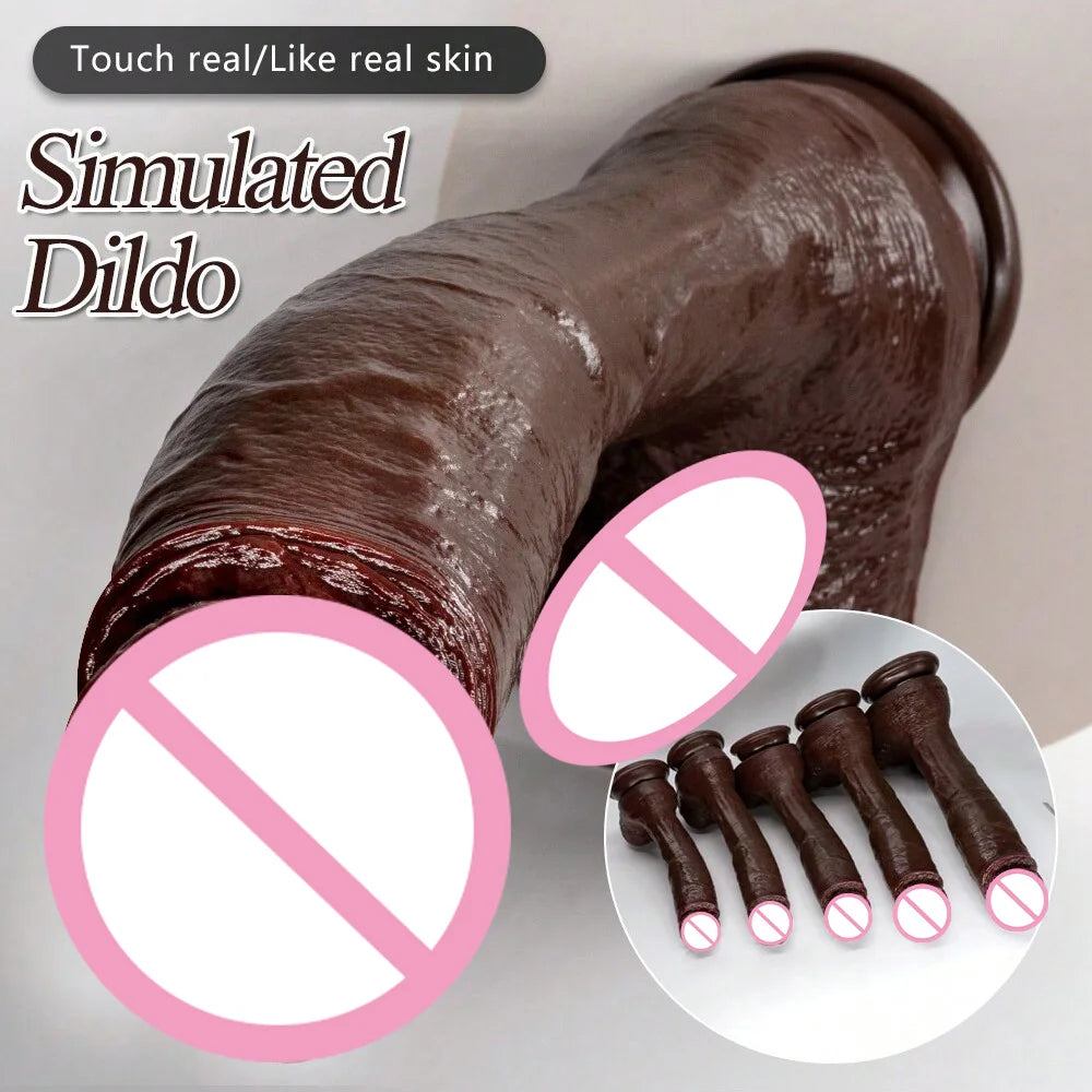 Cheap Dildo Huge Realistic Penis Suction Cup Strap-on Double Penetration Anal Plug Vaginal Masturbator Adults Sex Toys For Women