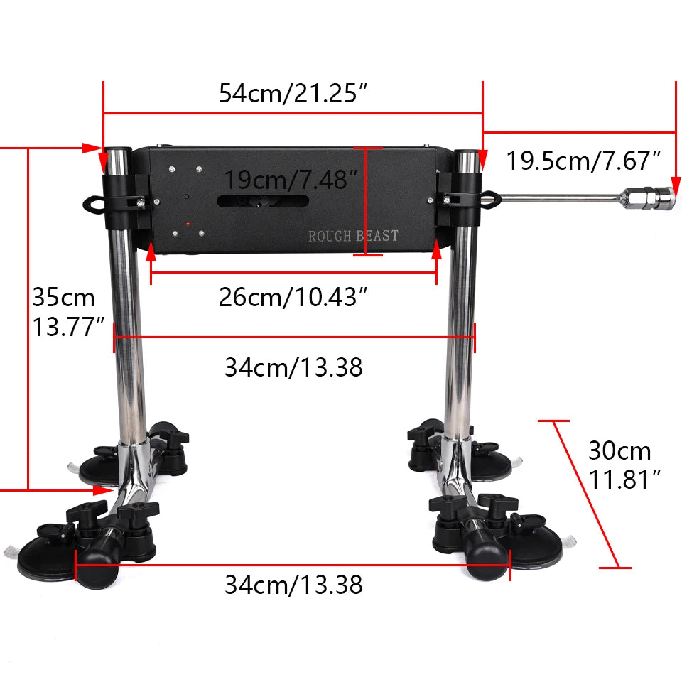 ROUGH BEAST 70W Power Automatic Sex Machine with Dildo Attachment Wireless Masturbation Machine for Women Telescopic Men Sex Toy