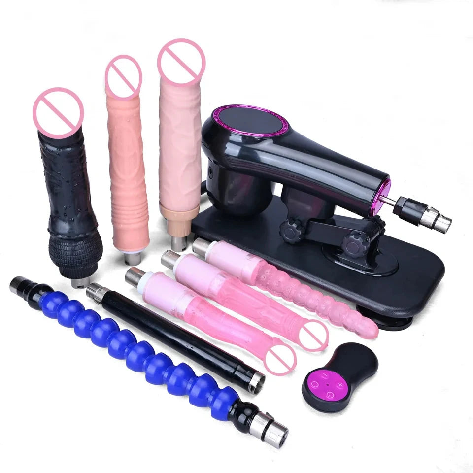 ROUGH BEAST Automatic Sex Machine with Big Black Dildo for Women Love Machine Masturbation Pumping Gun for Couple Men Sex Toys