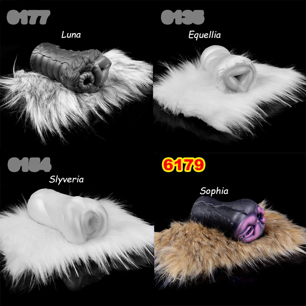 YOCY Realistic Animal Pussy Men Masturbator Soft Silicone Vaginal Anal Channel Fantasy Stroker Toy Fetish With Lifelike Fur
