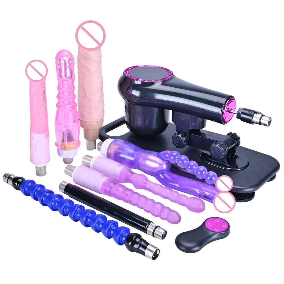 ROUGH BEAST 3XLR Sex Machine with Dildo Attachment Wireless Automatic Masturbation Machine for Women and Men Telescopic Sex Toys