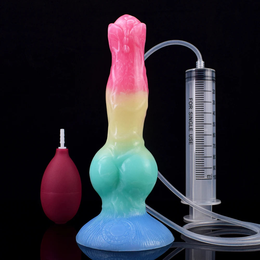 NNSX Squirting Dildo with Strong Sucker Big Knot Anal Plug Silicone Dilatador Anal Dildos Penetration Large Toys for Woman Man
