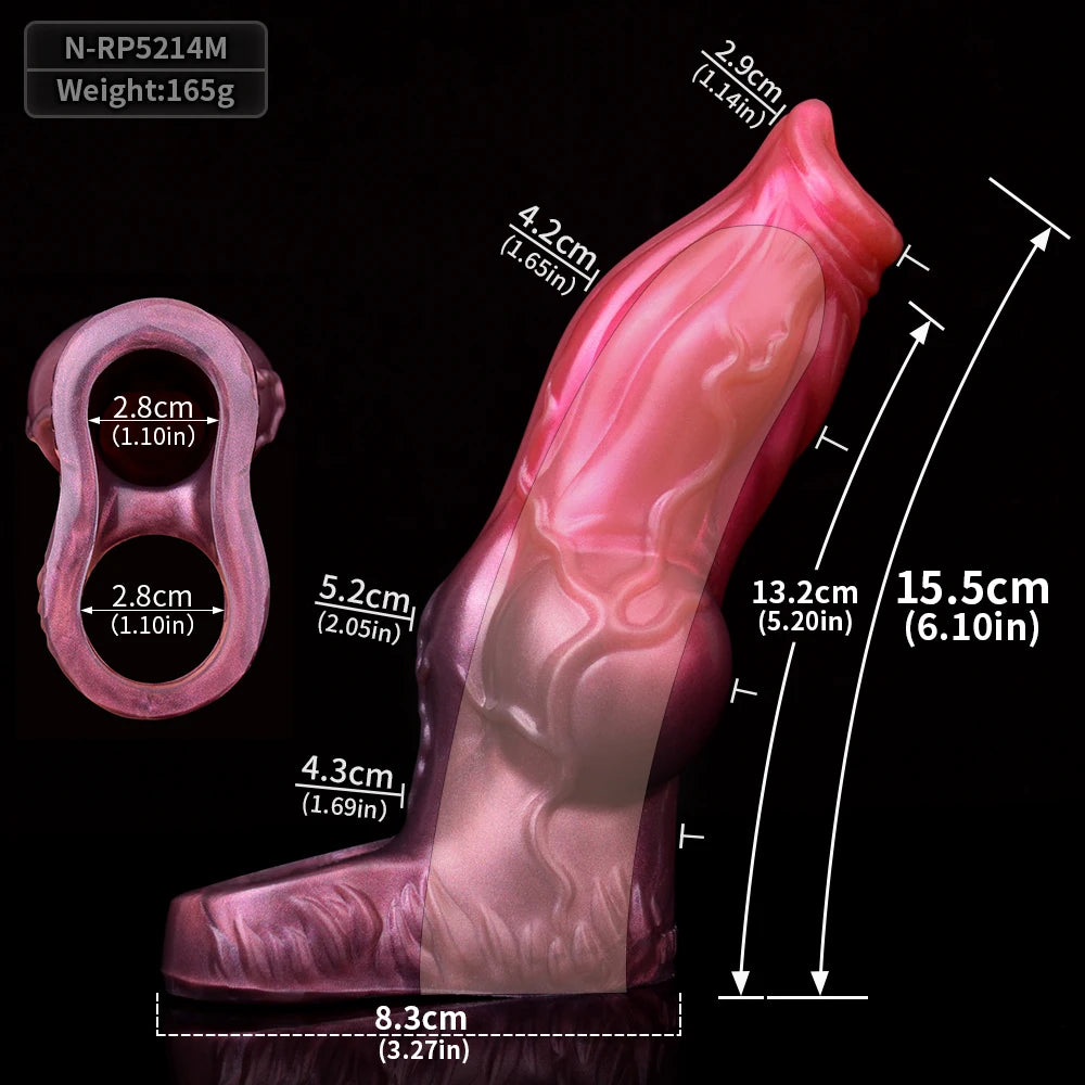 NUUN Dog Knot Penis Sleeve Cock Enlargement & Extender Sheath Girth Increase Lasting Longer Men Delay Ejaculation Sexy Adult Toy