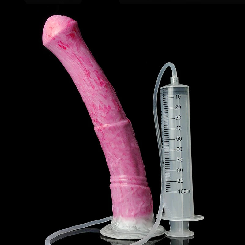 YOCY Realistic Horse Dildo Ejaculating Fantasy Long Animal Penis Silicone Anal Dildos For Masturbator Sex Toy For Women Men