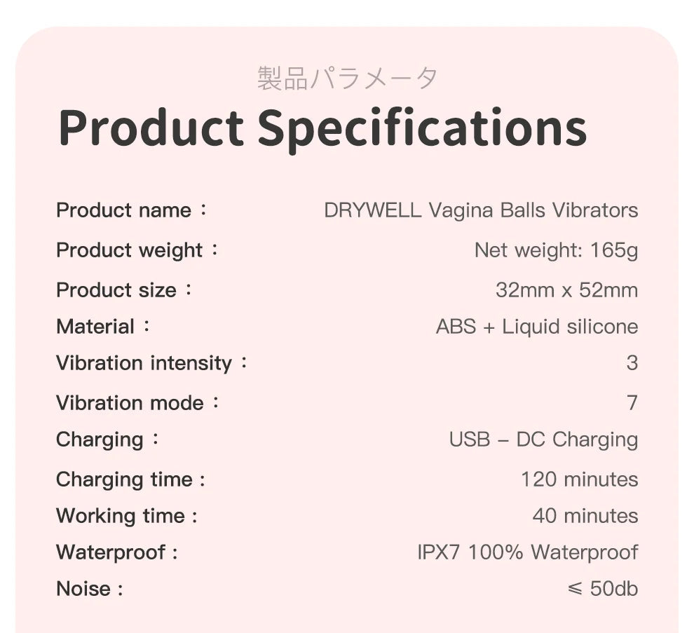 DRY WELL Vibrators for Women Wireless Remote Control Vagina Balls Wear Vibrating Panties Silent Sexy Toys for Quickly Orgasm