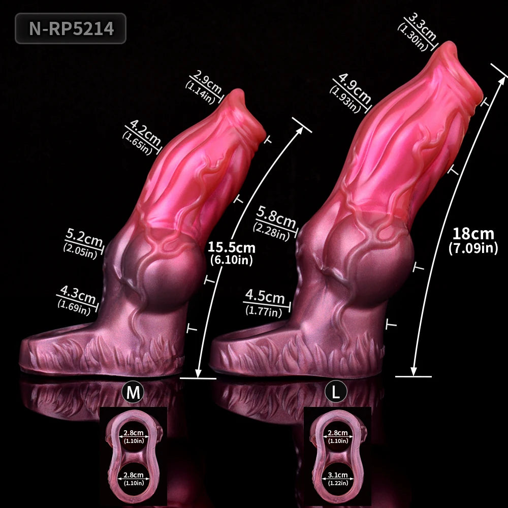 NUUN Dog Knot Penis Sleeve Cock Enlargement & Extender Sheath Girth Increase Lasting Longer Men Delay Ejaculation Sexy Adult Toy