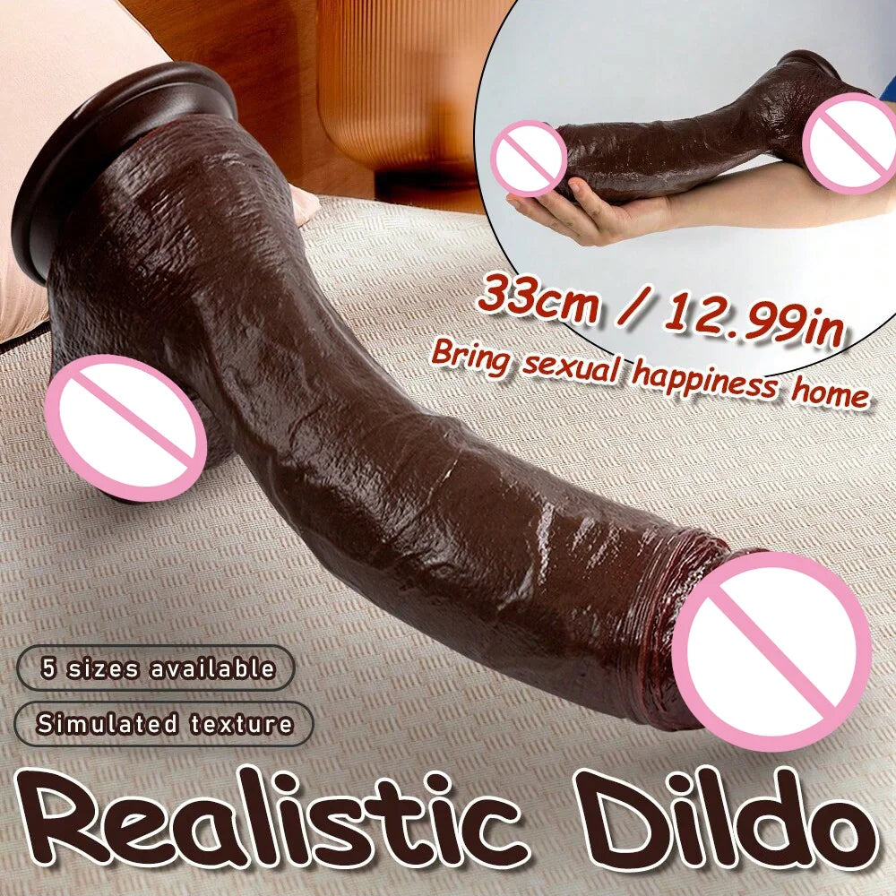 Cheap Dildo Huge Realistic Penis Suction Cup Strap-on Double Penetration Anal Plug Vaginal Masturbator Adults Sex Toys For Women