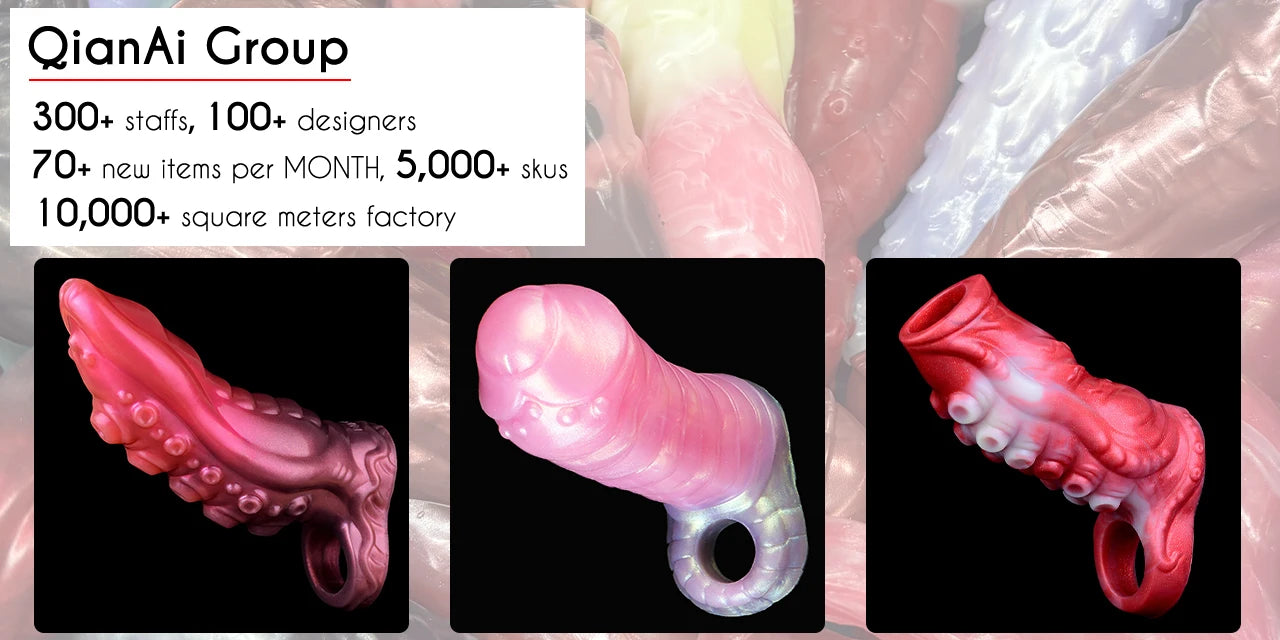 NUUN Dog Knot Penis Sleeve Cock Enlargement & Extender Sheath Girth Increase Lasting Longer Men Delay Ejaculation Sexy Adult Toy