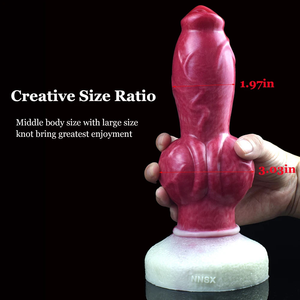 NNSX Animal Anal Dildo With Sucker Large Knot Dog Penis Butt Plug Anus Dilators Sexy Tools Ass Toys For Men Advanced Players