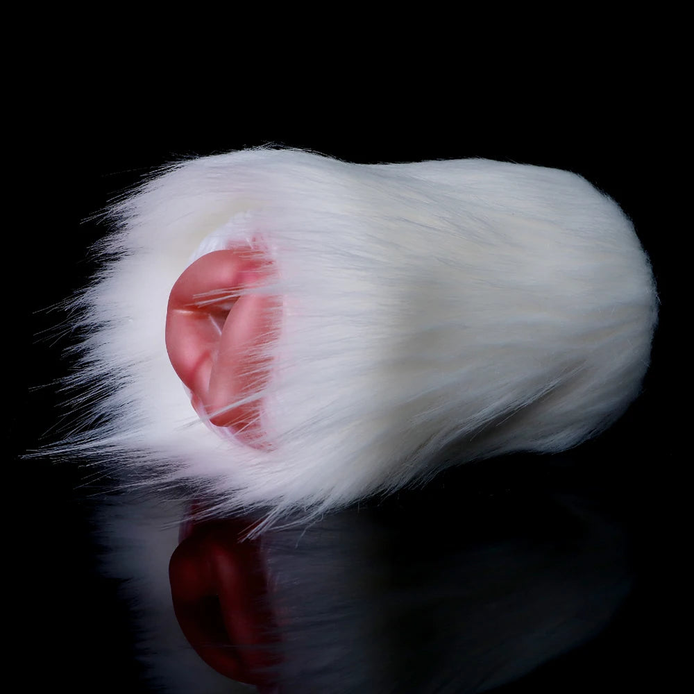 YOCY Realistic Animal Pussy Men Masturbator Soft Silicone Vaginal Anal Channel Fantasy Stroker Toy Fetish With Lifelike Fur