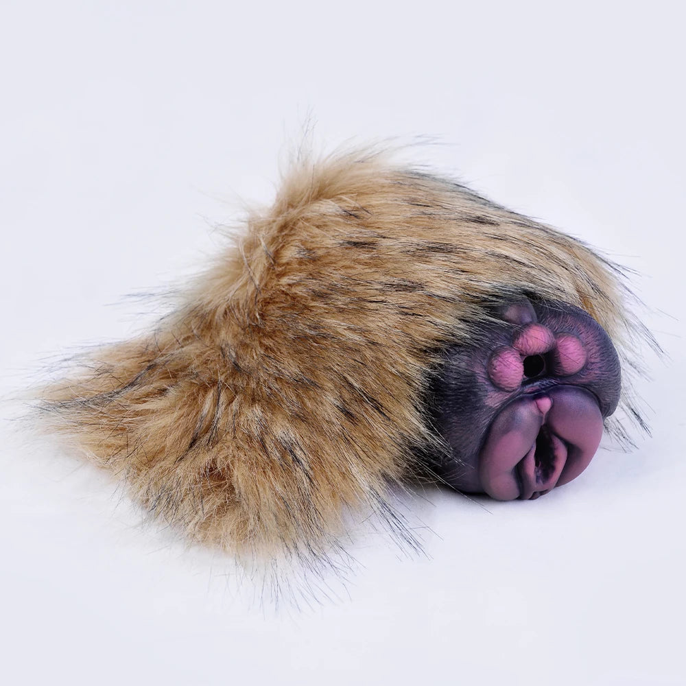 YOCY Realistic Animal Pussy Men Masturbator Soft Silicone Vaginal Anal Channel Fantasy Stroker Toy Fetish With Lifelike Fur