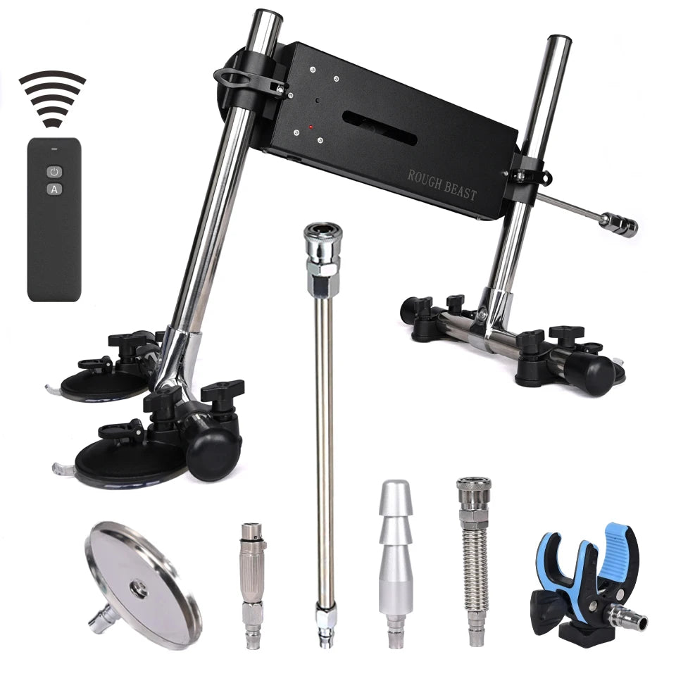 ROUGH BEAST 70W Power Automatic Sex Machine with Dildo Attachment Wireless Masturbation Machine for Women Telescopic Men Sex Toy