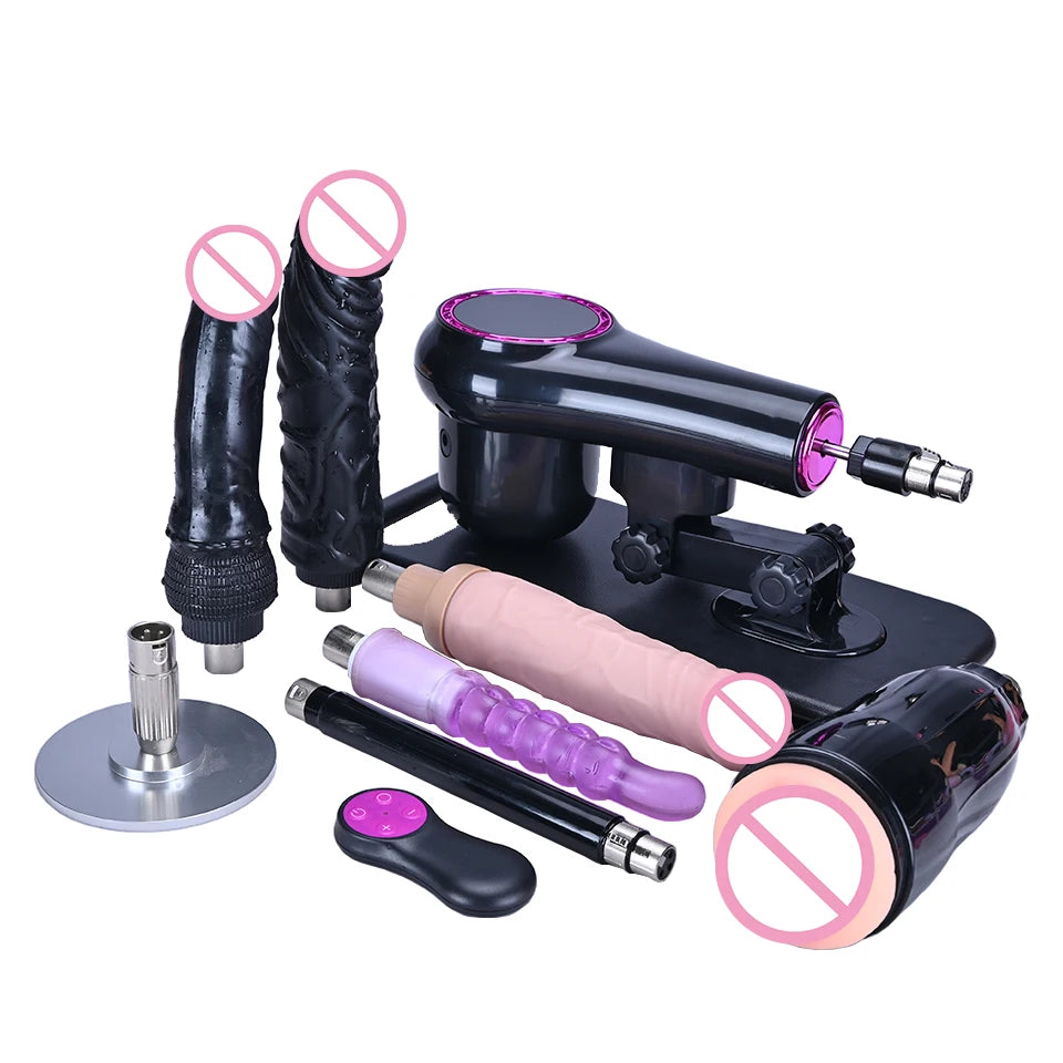 ROUGH BEAST Automatic Sex Machine with Big Black Dildo for Women Love Machine Masturbation Pumping Gun for Couple Men Sex Toys