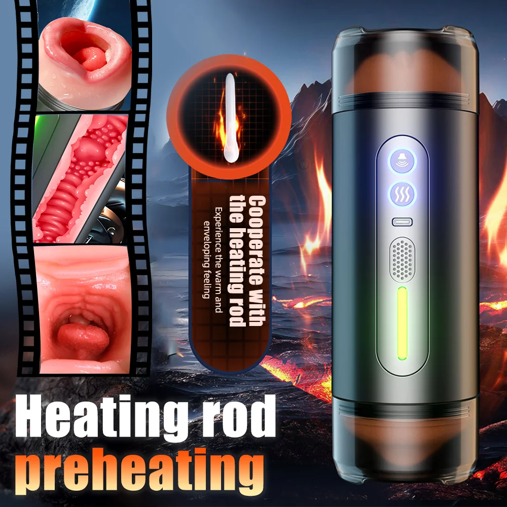 Adult Toys Male Masturbator Cup Pocket Vagina Pussy Vaginal Penetration Prostate Massager Intelligent Voice Sex Toys for Men