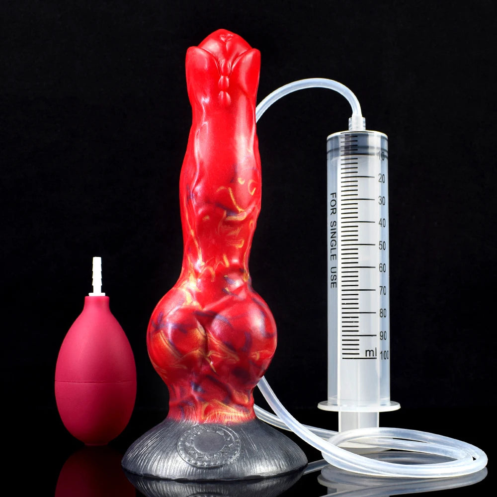 NNSX Squirting Dildo with Strong Sucker Big Knot Anal Plug Silicone Dilatador Anal Dildos Penetration Large Toys for Woman Man