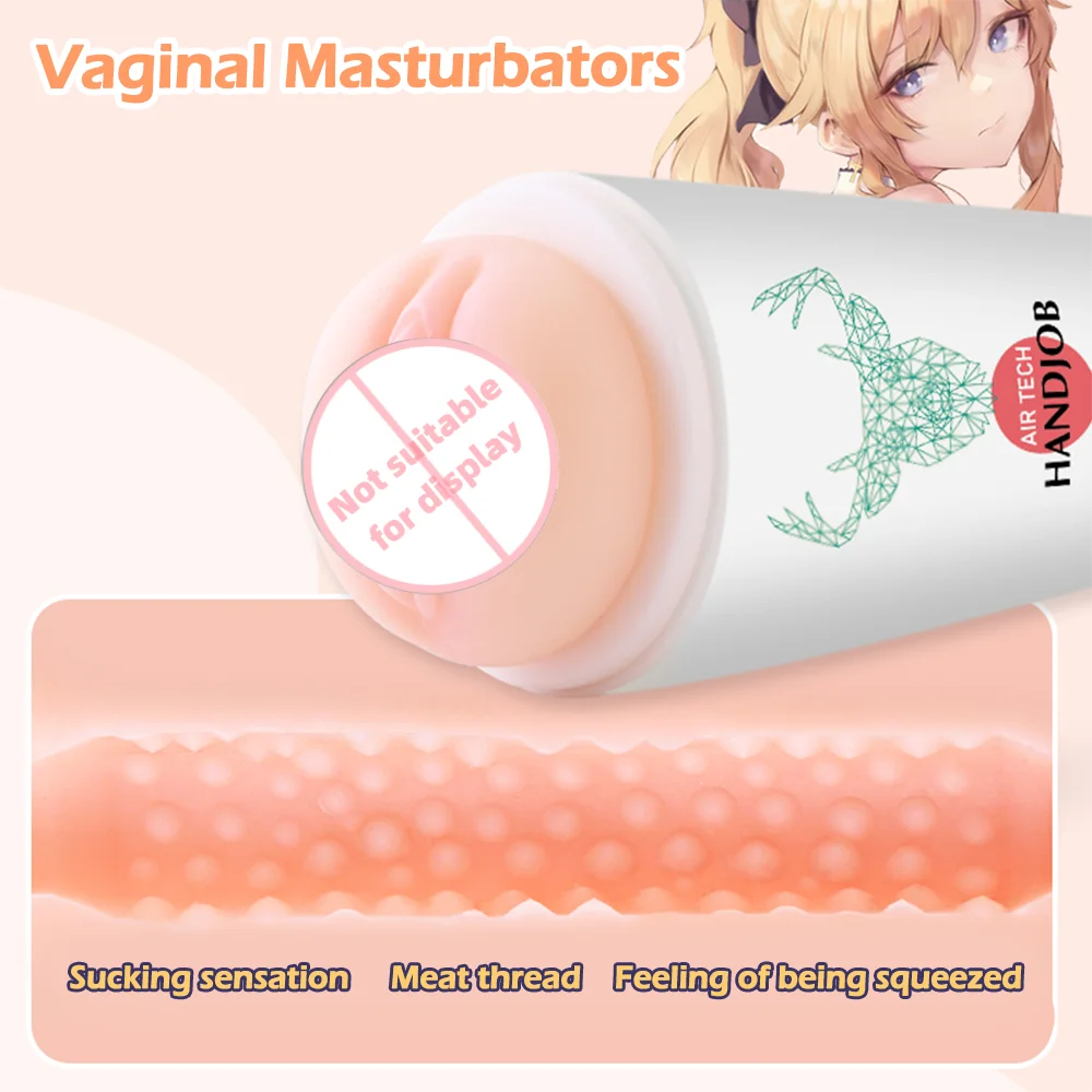 Male Masturbator Cup Vaginal Penetration Pocket Pussy Realistic Rubber Vagina Penis Trainer Sex Toys For Men Adults Goods