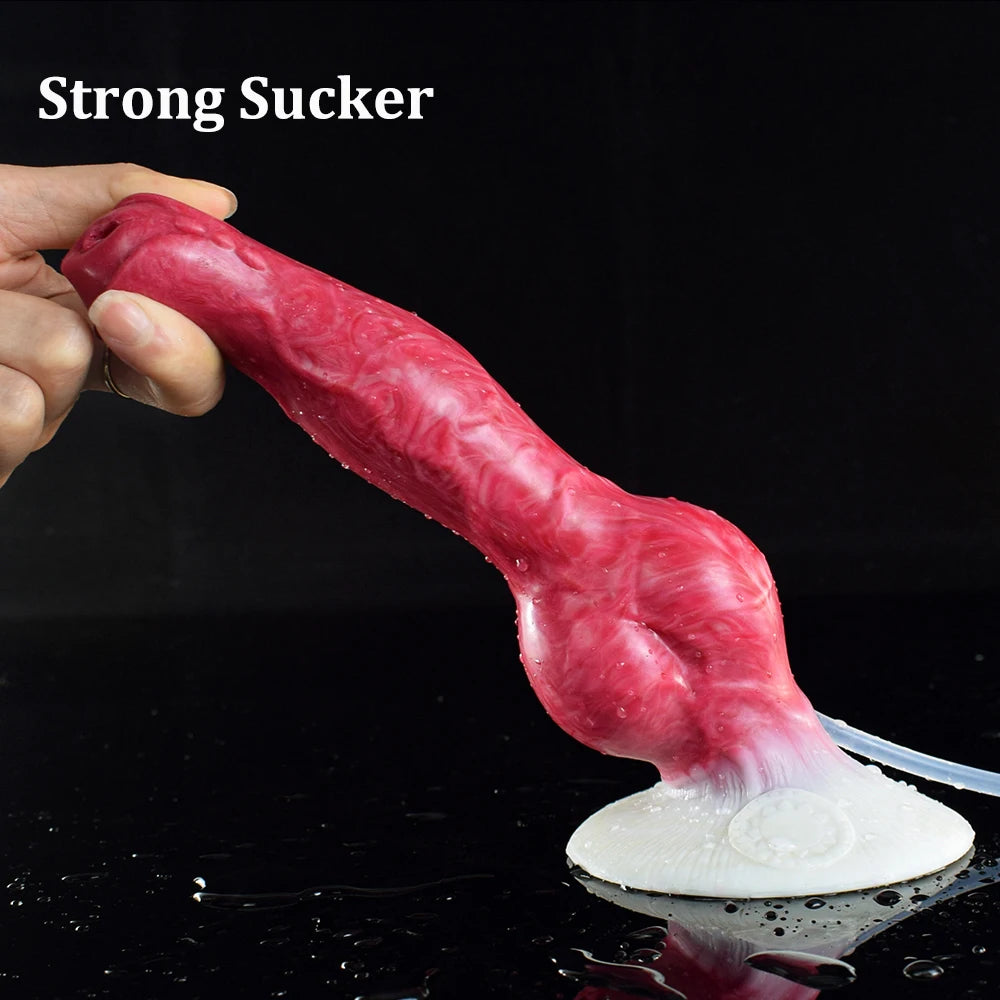 NNSX Squirting Dildo with Strong Sucker Big Knot Anal Plug Silicone Dilatador Anal Dildos Penetration Large Toys for Woman Man