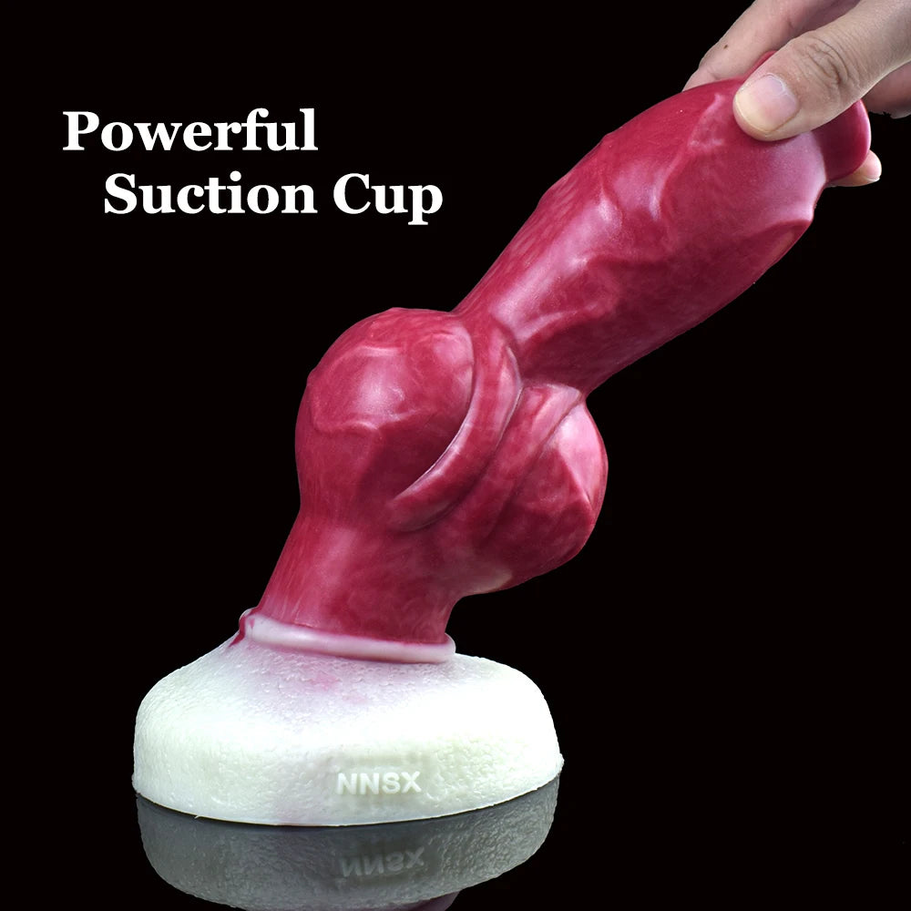 NNSX Animal Anal Dildo With Sucker Large Knot Dog Penis Butt Plug Anus Dilators Sexy Tools Ass Toys For Men Advanced Players