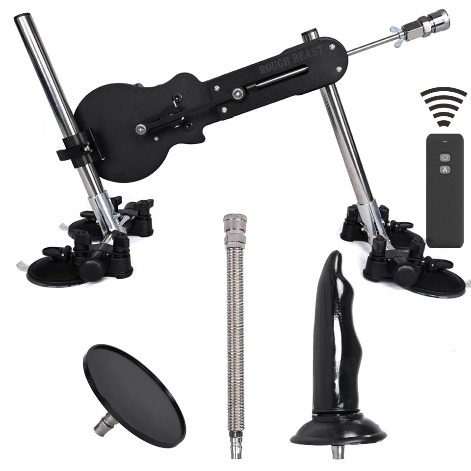 ROUGH BEAST 70W Power Automatic Sex Machine with Dildo Attachment Wireless Masturbation Machine for Women Telescopic Men Sex Toy