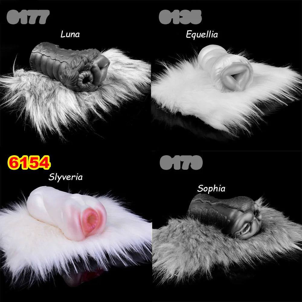 YOCY Realistic Animal Pussy Men Masturbator Soft Silicone Vaginal Anal Channel Fantasy Stroker Toy Fetish With Lifelike Fur
