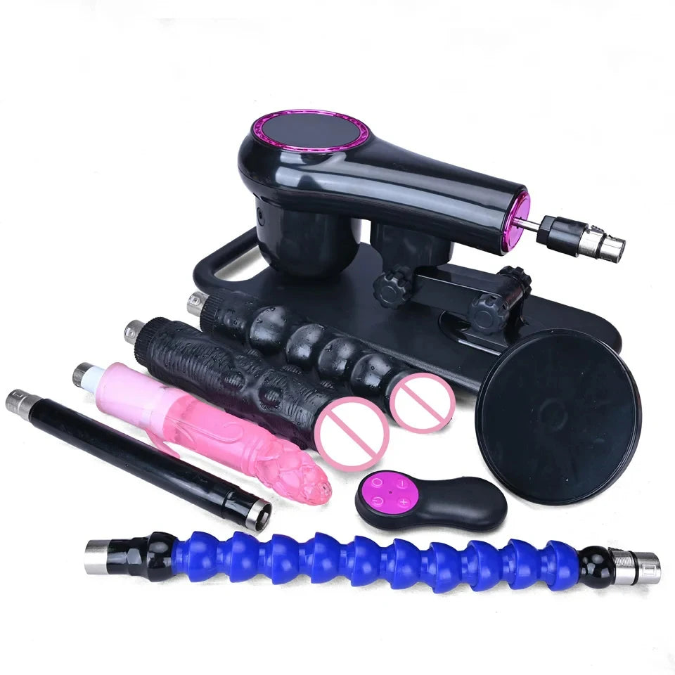 ROUGH BEAST Automatic Sex Machine with Big Black Dildo for Women Love Machine Masturbation Pumping Gun for Couple Men Sex Toys