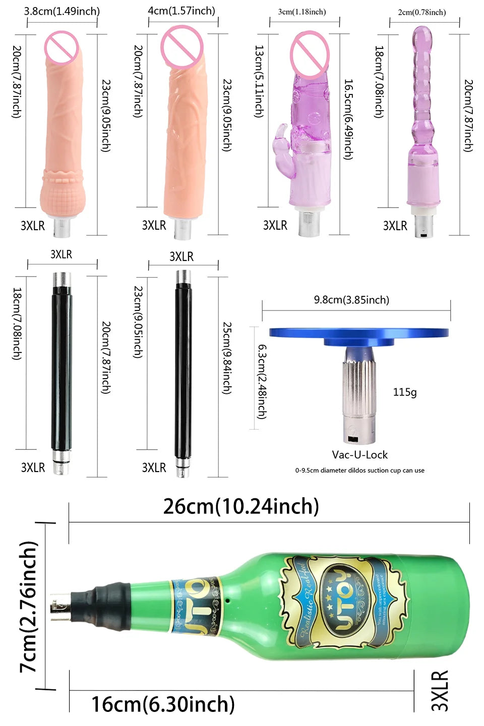 FREDORCH Sex Machine Adjustable Automatic Female Masturbating Pumping with 3XLR Sex Gun Love Machine for Woman Adult Sex Toy