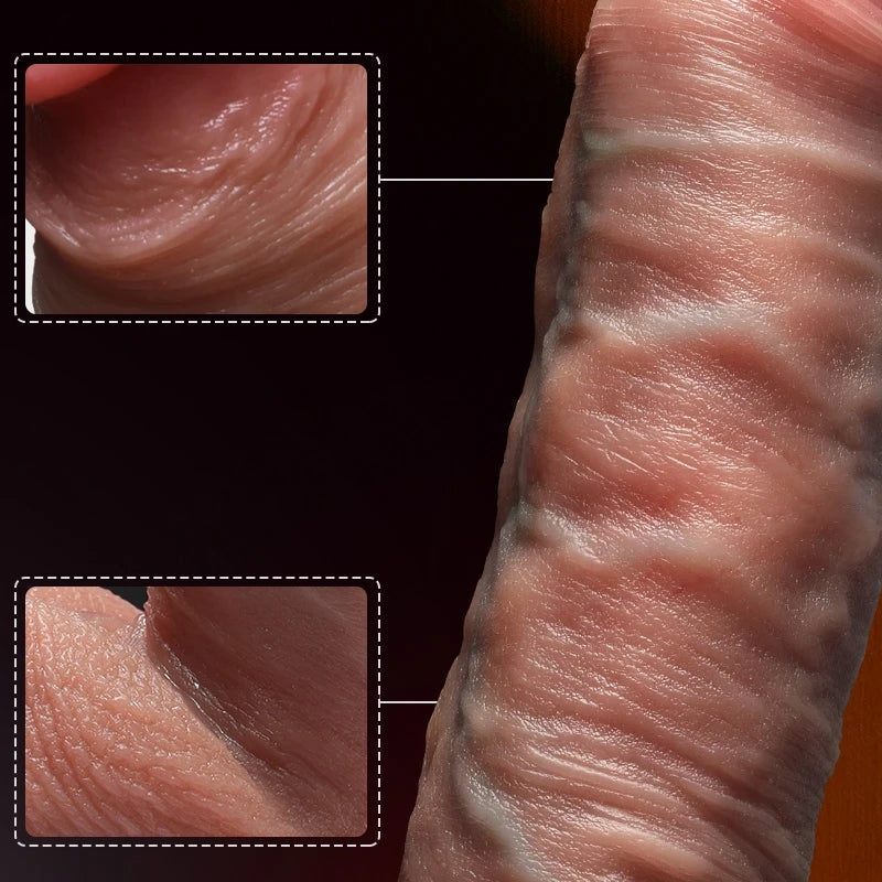 Realistic Dildo Telescopic Vibrator Female Vagina Stimulator Big Penis Anal Plug Man Real Cock Dick Adult Sex Toys for Women
