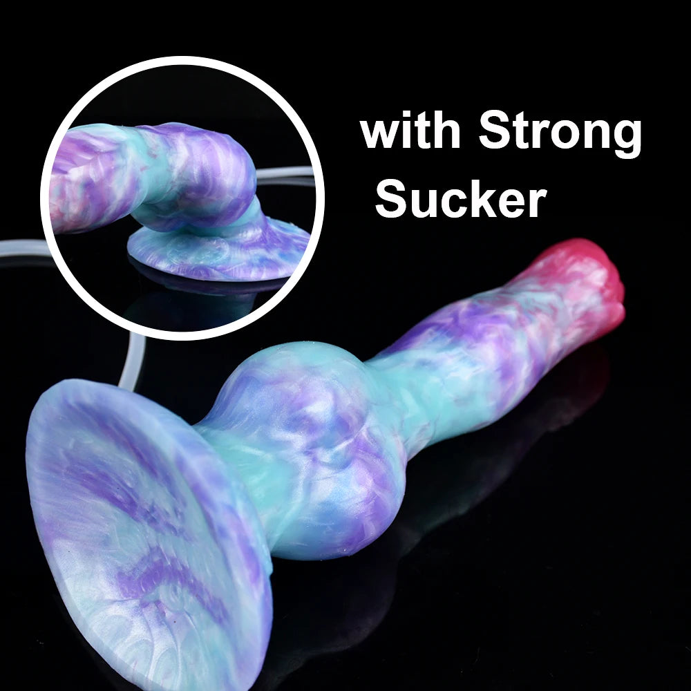NNSX Squirting Dildo with Strong Sucker Big Knot Anal Plug Silicone Dilatador Anal Dildos Penetration Large Toys for Woman Man