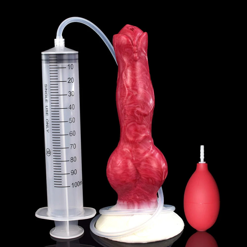 NNSX Squirting Dildo with Strong Sucker Big Knot Anal Plug Silicone Dilatador Anal Dildos Penetration Large Toys for Woman Man