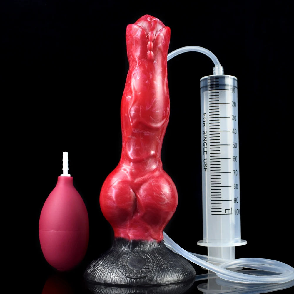 NNSX Squirting Dildo with Strong Sucker Big Knot Anal Plug Silicone Dilatador Anal Dildos Penetration Large Toys for Woman Man