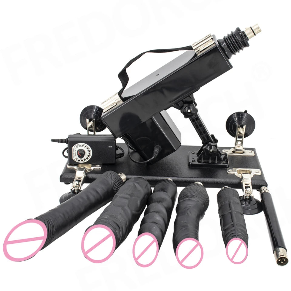 New Sex Machine for Couple Female Masturbation with Dildos Adjustable Angle Retractable Machine Gun Sex Toys