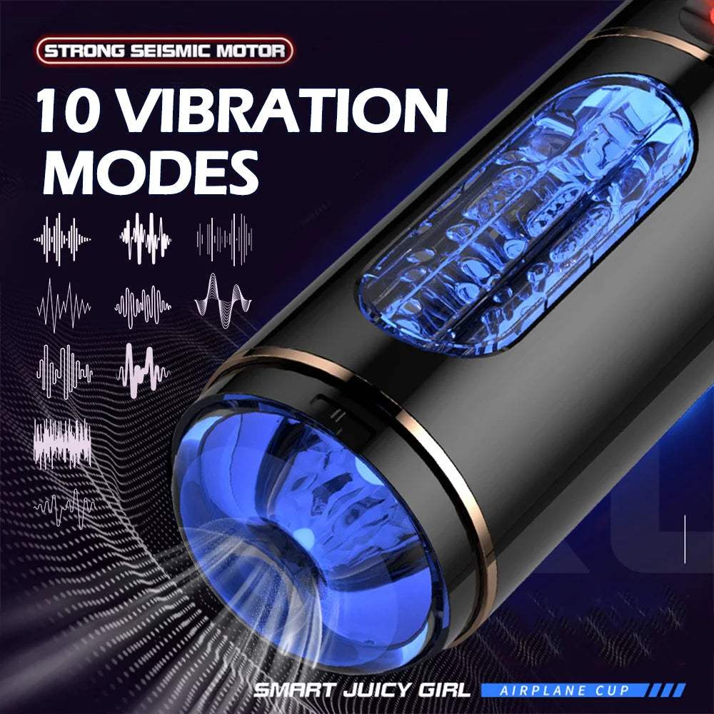 Men's Masturbator Pocket Pussy Automatic Male Masturbation Cup Intelligent Voice Penis Training Vibrator Sex Toy Joinjjtoy