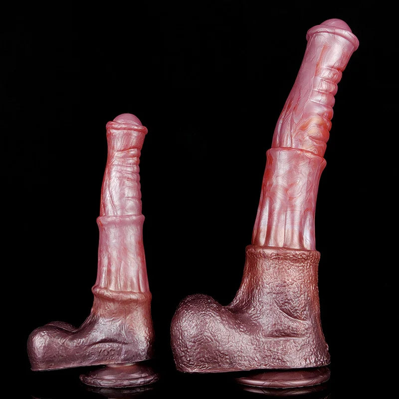 YOCY Large Horse Dildo Ejaculating Sex Toy Flexible Silicone Fantasy Horse Cock Strapon Toy For Lesbian Anal Masturbator