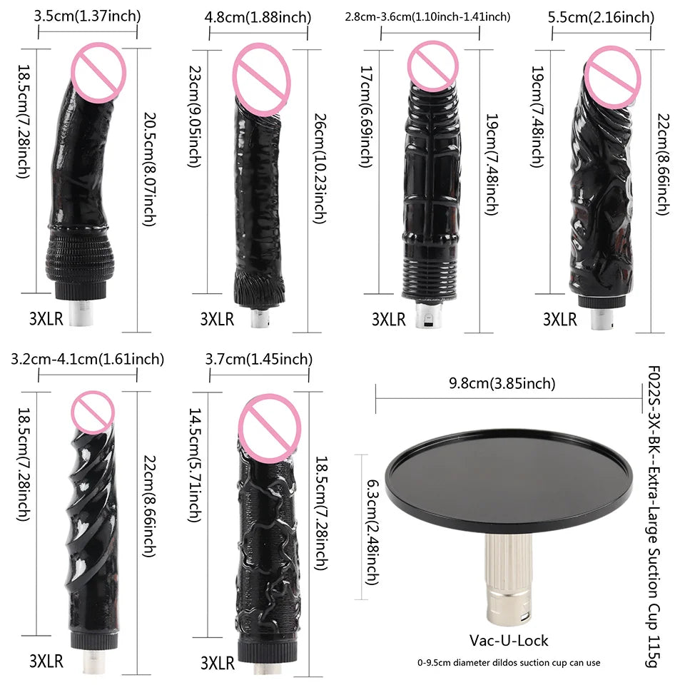 FREDORCH Sex Machine Adjustable Automatic Female Masturbating Pumping with 3XLR Sex Gun Love Machine for Woman Adult Sex Toy