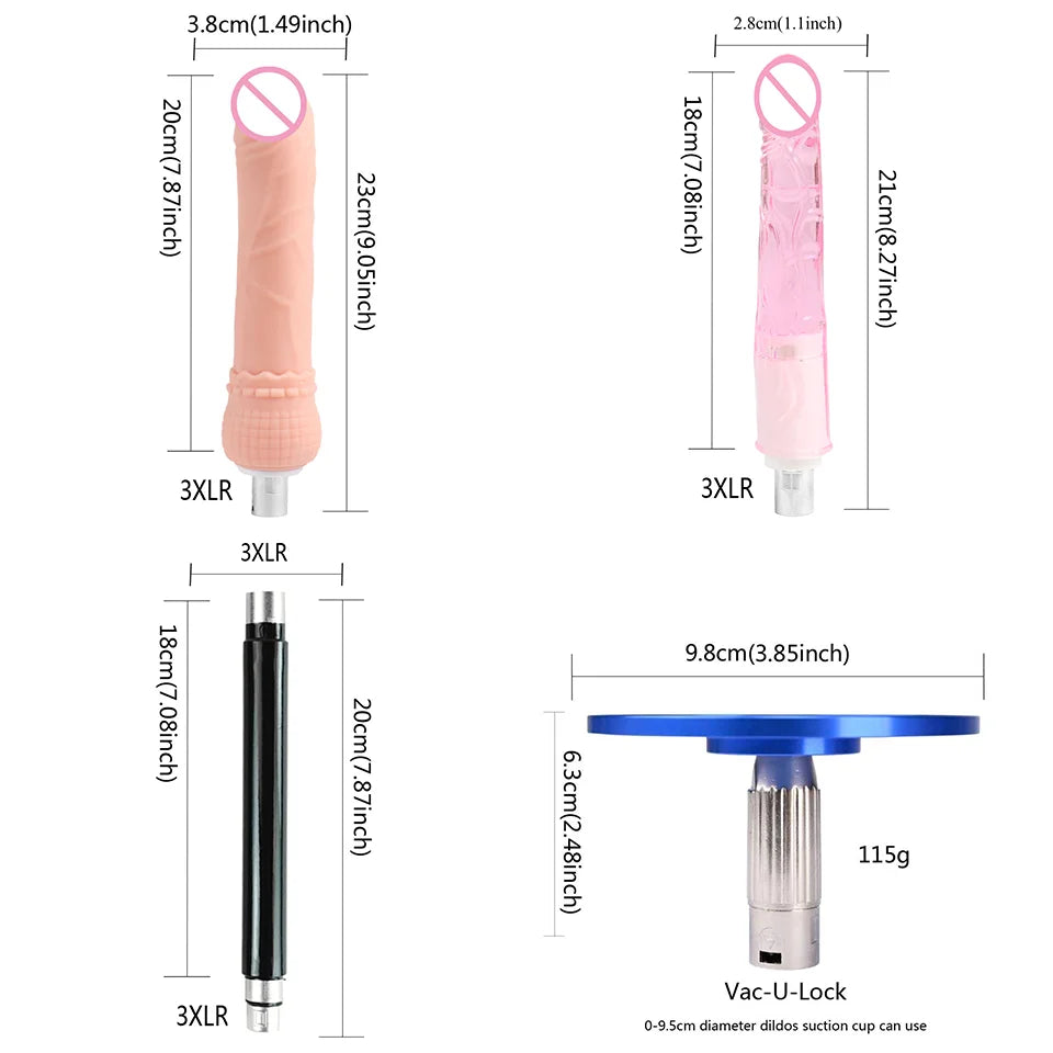 FREDORCH Sex Machine Adjustable Automatic Female Masturbating Pumping with 3XLR Sex Gun Love Machine for Woman Adult Sex Toy