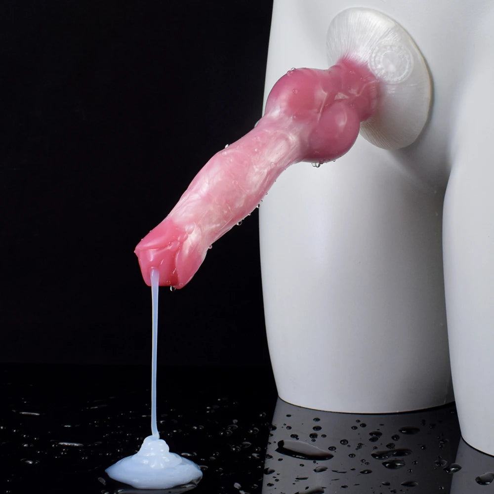 NNSX Squirting Dildo with Strong Sucker Big Knot Anal Plug Silicone Dilatador Anal Dildos Penetration Large Toys for Woman Man