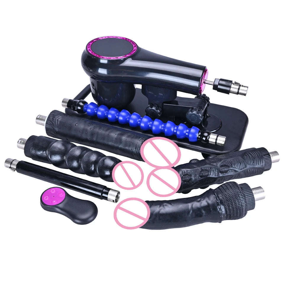 ROUGH BEAST 3XLR Sex Machine with Dildo Attachment Wireless Automatic Masturbation Machine for Women and Men Telescopic Sex Toys