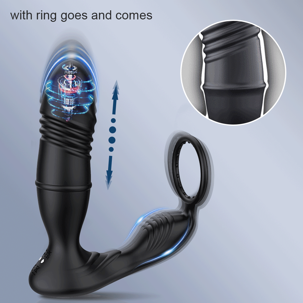 Male Thrusting Prostate Massager Bluetooth APP Vibrator for Men Gay Anal Plug Wireless Remote Butt Plug Sex Toy for Couples