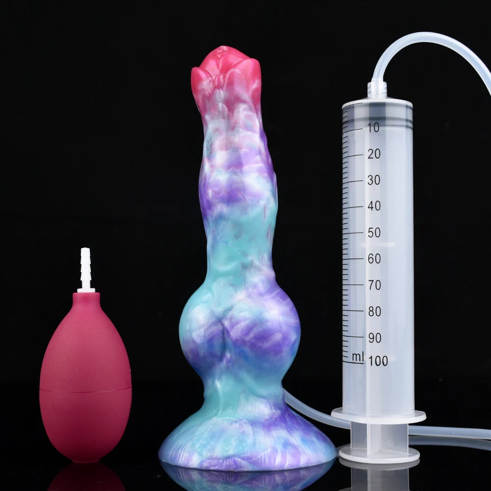 NNSX Squirting Dildo with Strong Sucker Big Knot Anal Plug Silicone Dilatador Anal Dildos Penetration Large Toys for Woman Man