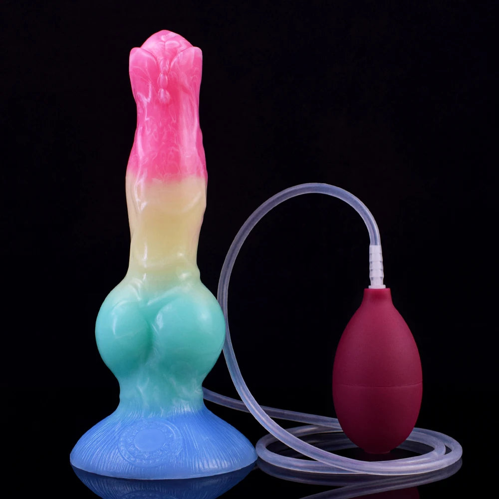 NNSX Squirting Dildo with Strong Sucker Big Knot Anal Plug Silicone Dilatador Anal Dildos Penetration Large Toys for Woman Man