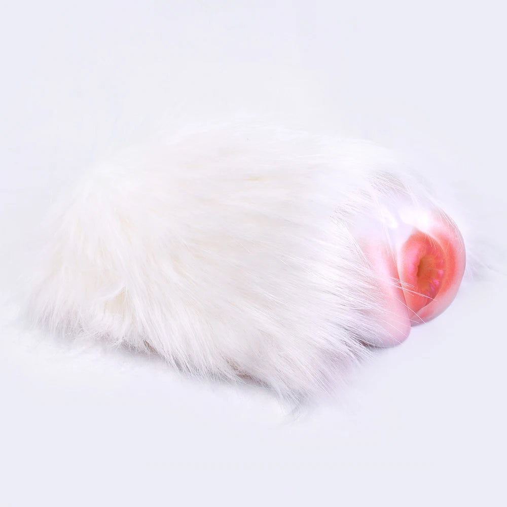 YOCY Realistic Animal Pussy Men Masturbator Soft Silicone Vaginal Anal Channel Fantasy Stroker Toy Fetish With Lifelike Fur