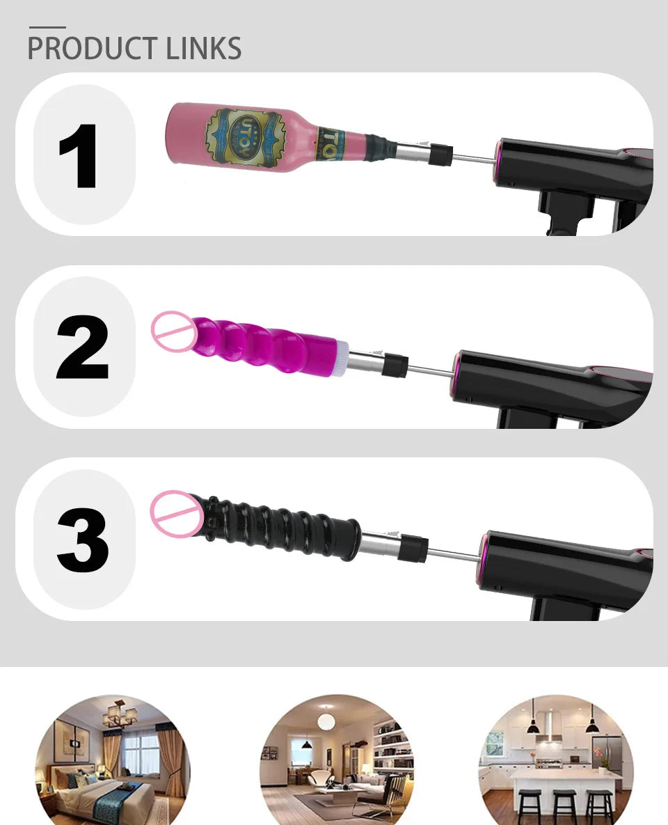 ROUGH BEAST Automatic Sex Machine with Big Black Dildo for Women Love Machine Masturbation Pumping Gun for Couple Men Sex Toys
