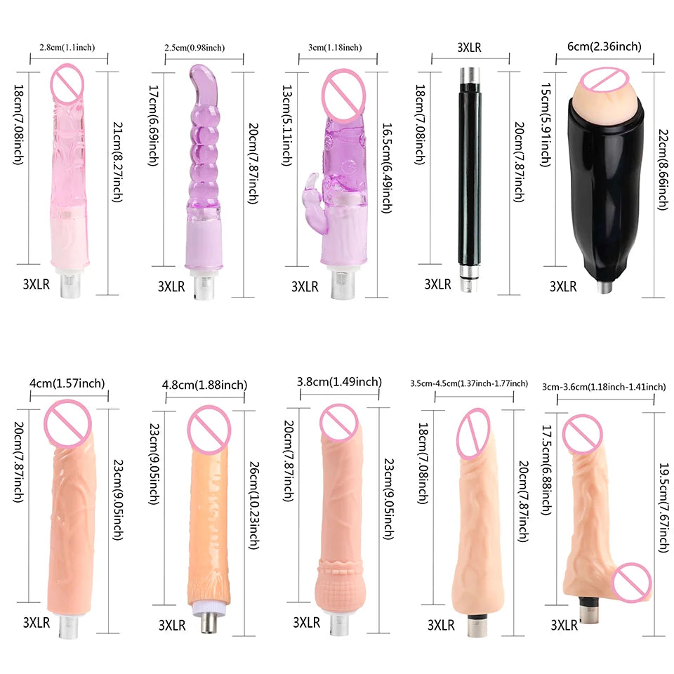 FREDORCH Sex Machine Adjustable Automatic Female Masturbating Pumping with 3XLR Sex Gun Love Machine for Woman Adult Sex Toy