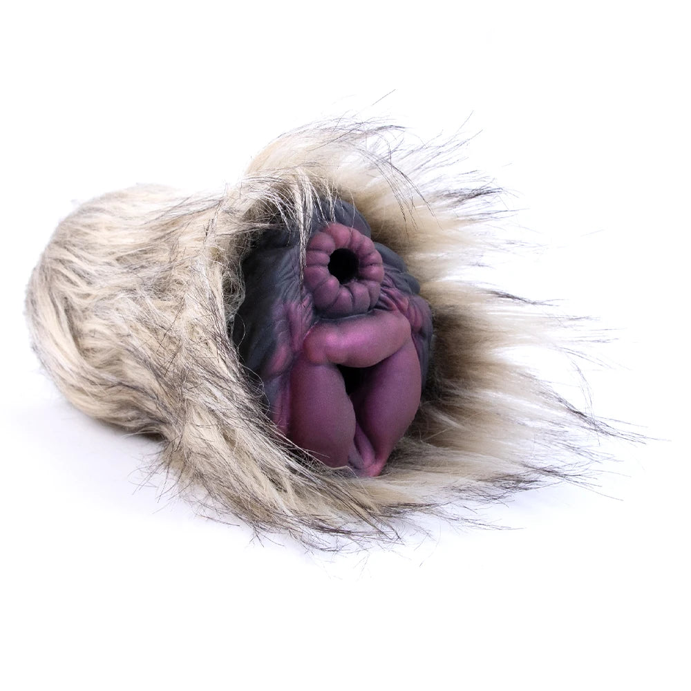 YOCY Realistic Animal Pussy Men Masturbator Soft Silicone Vaginal Anal Channel Fantasy Stroker Toy Fetish With Lifelike Fur