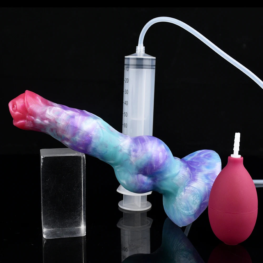 NNSX Squirting Dildo with Strong Sucker Big Knot Anal Plug Silicone Dilatador Anal Dildos Penetration Large Toys for Woman Man
