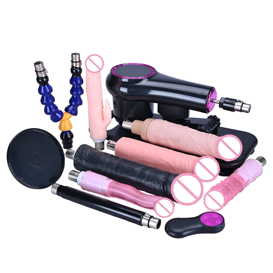 ROUGH BEAST Automatic Sex Machine with Big Black Dildo for Women Love Machine Masturbation Pumping Gun for Couple Men Sex Toys