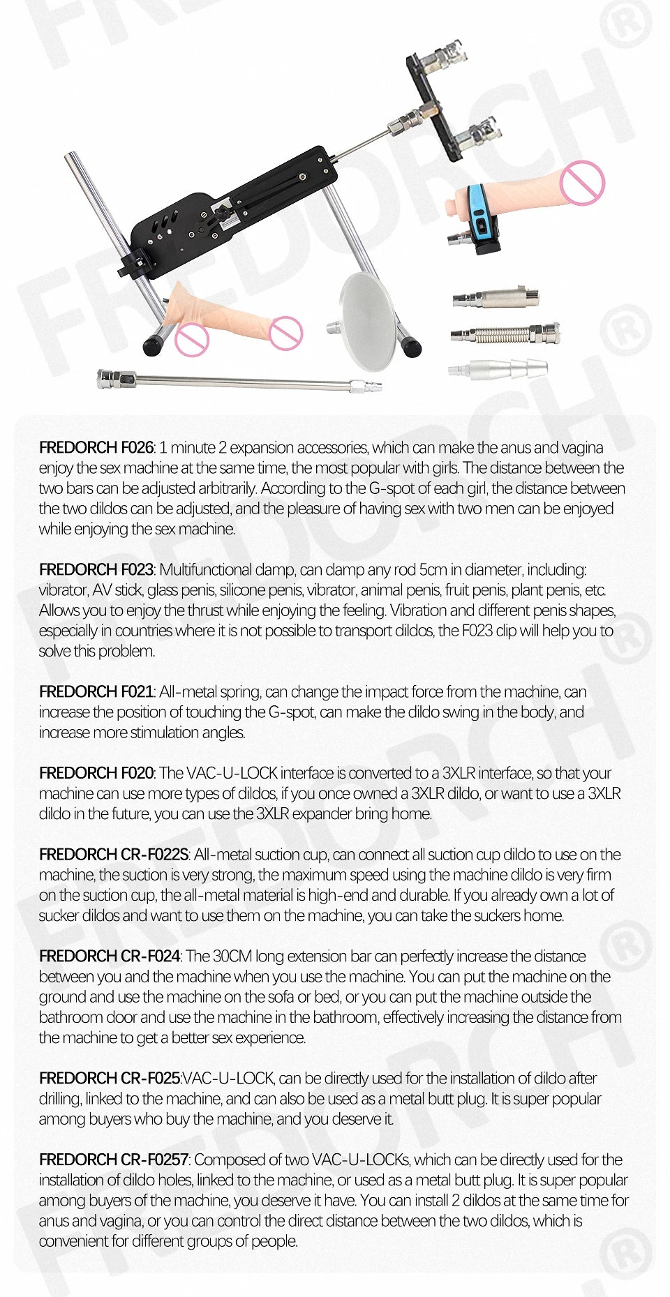 FREDORCH Sex Machine for Women and Men Machines for sex Masturbation Love Retractable Machine Vibrator Sex toys for women sex